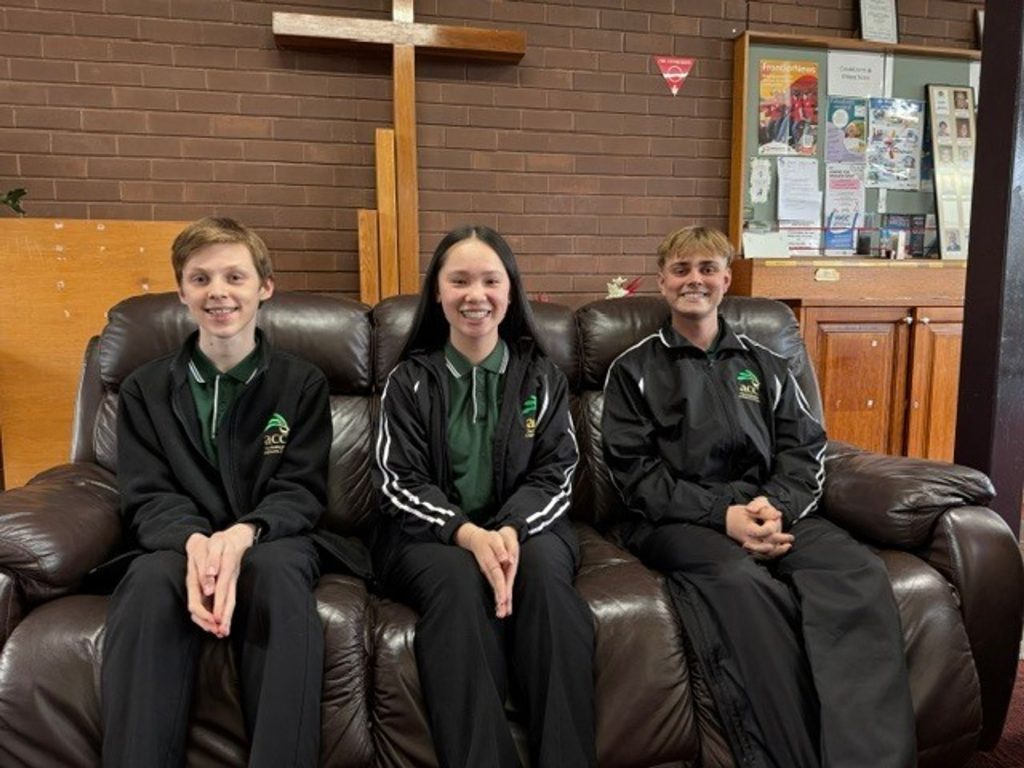 Theo, Alecia and Ethan from Australian Children's Choir Credit: Melbourne Catholic