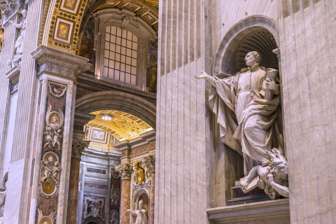 Statue of St. Ignatius of Loyola in St Peter's Basilica Rome