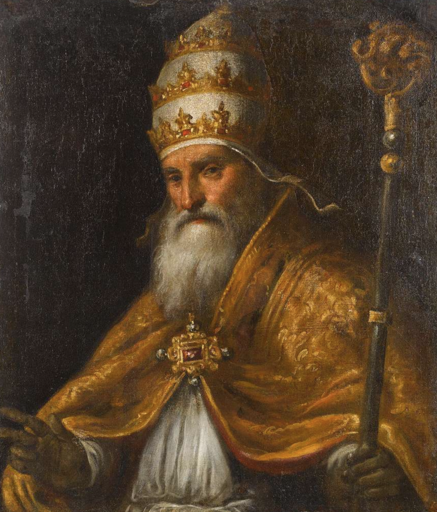 Christian patience: Pope Pius V portrait by Palma il Giovane