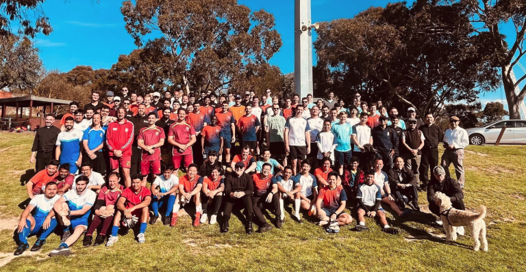 Inter-seminary soccer tournament with Australian seminarians competing